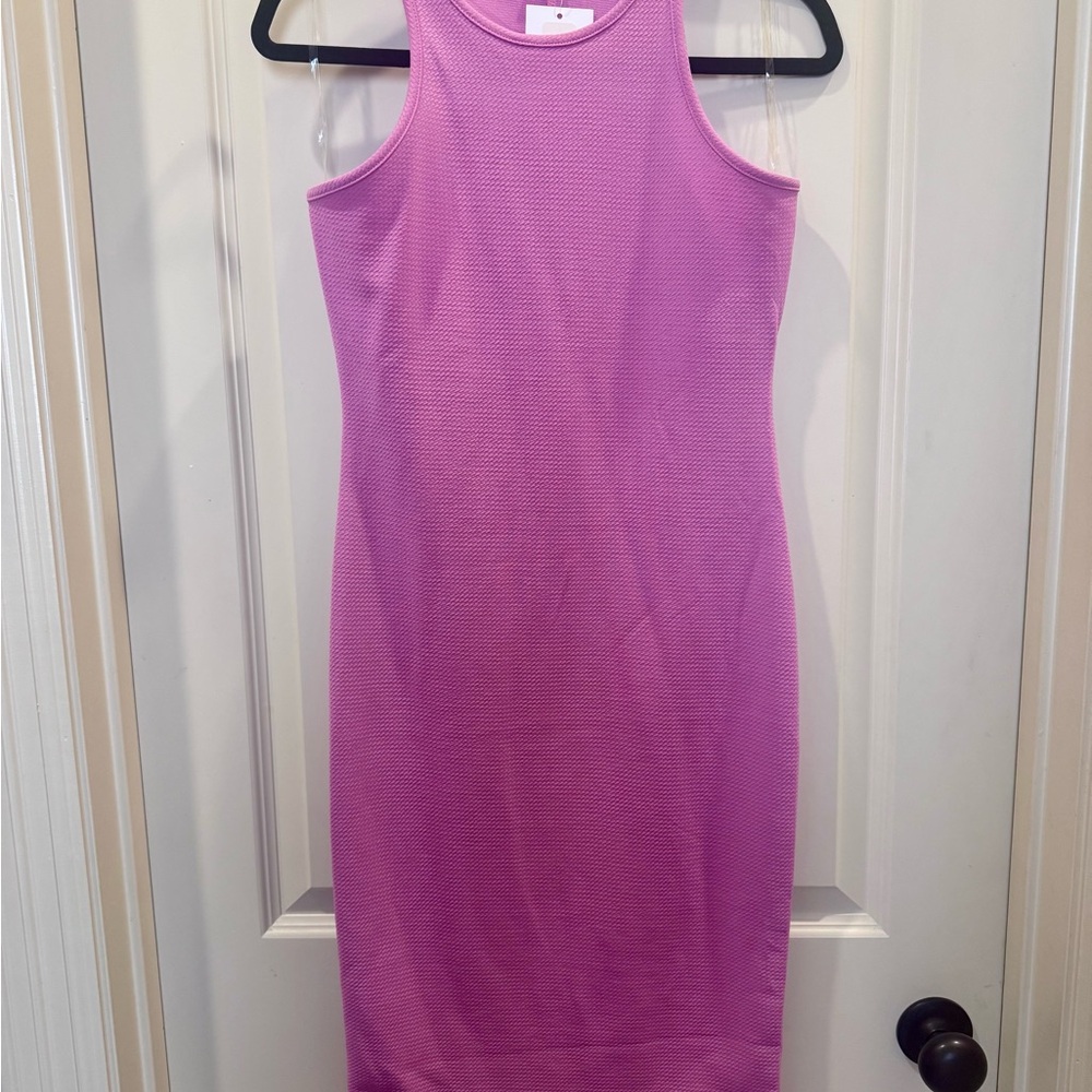 Pink Sleeveless Midi Dress
